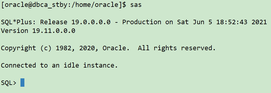 备库Oracle软件